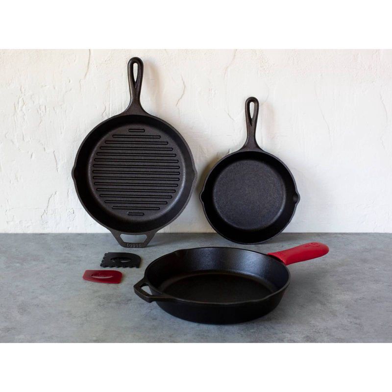 slide 3 of 3, Lodge Seasoned Cast Iron 6pc Starter Set, 6 ct