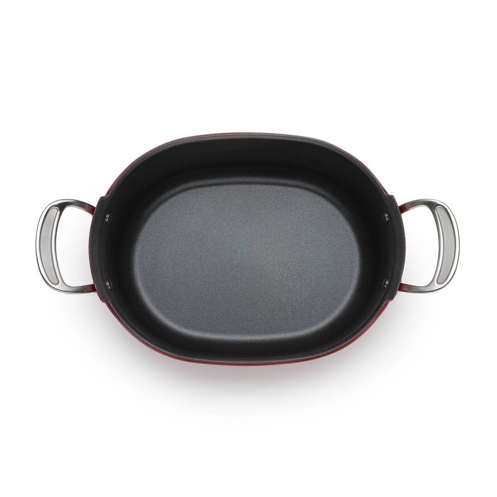 Oval Covered Pot 6.3 Qt, Cast Aluminum, Red