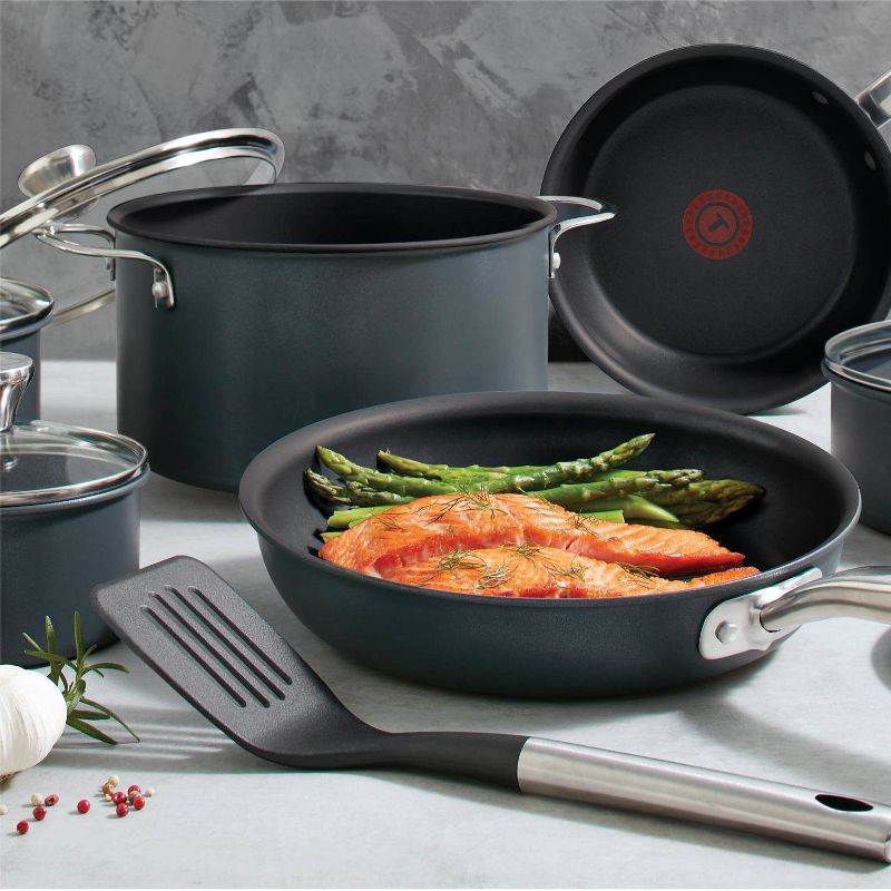 slide 5 of 12, T-fal 14pc Cookware Set, Platinum Nonstick Black, 14 ct
