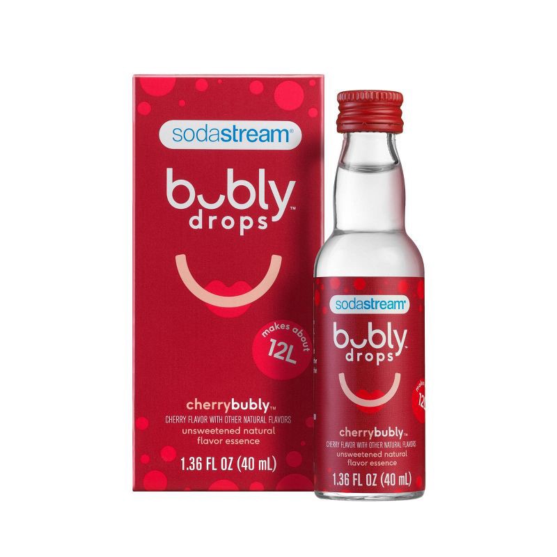 slide 1 of 5, SodaStream bubly Cherry Drops - 1.36 fl oz, 1.36 fl oz