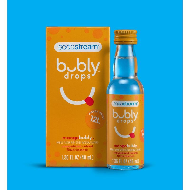 slide 3 of 4, SodaStream bubly Mango Drops - 1.36 fl oz, 1.36 fl oz