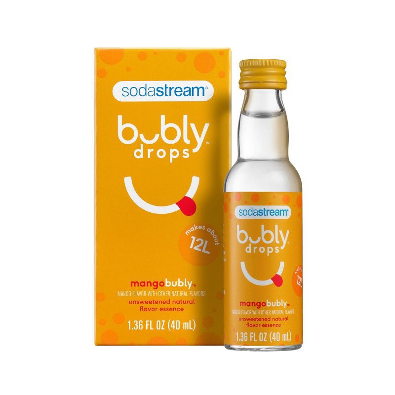 slide 1 of 4, SodaStream bubly Mango Drops - 1.36 fl oz, 1.36 fl oz