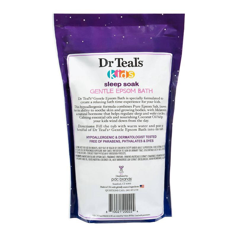 slide 2 of 5, Dr Teal's Kids Sleep Epsom Salt Soak with Melatonin & Essential Oils - 2lbs, 2 lb