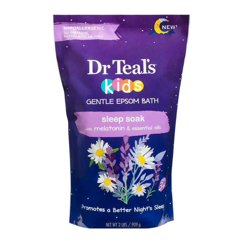 slide 1 of 5, Dr Teal's Kids Sleep Epsom Salt Soak with Melatonin & Essential Oils - 2lbs, 2 lb