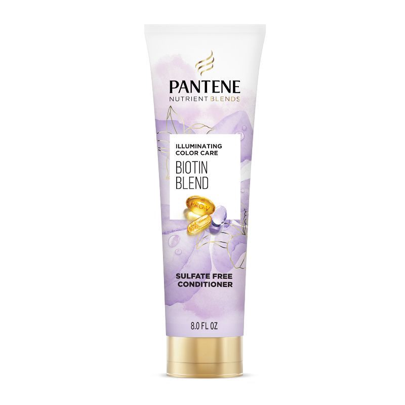slide 1 of 9, Pantene Nutrient Blends Sulfate Free Illuminating Color Care Conditioner for Color Protection - 8.0 fl oz, 8 fl oz