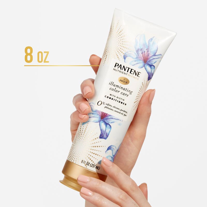 slide 8 of 11, Pantene Nutrient Blends Sulfate Free Illuminating Color Care Conditioner for Color Protection - 8.0 fl oz, 8 fl oz