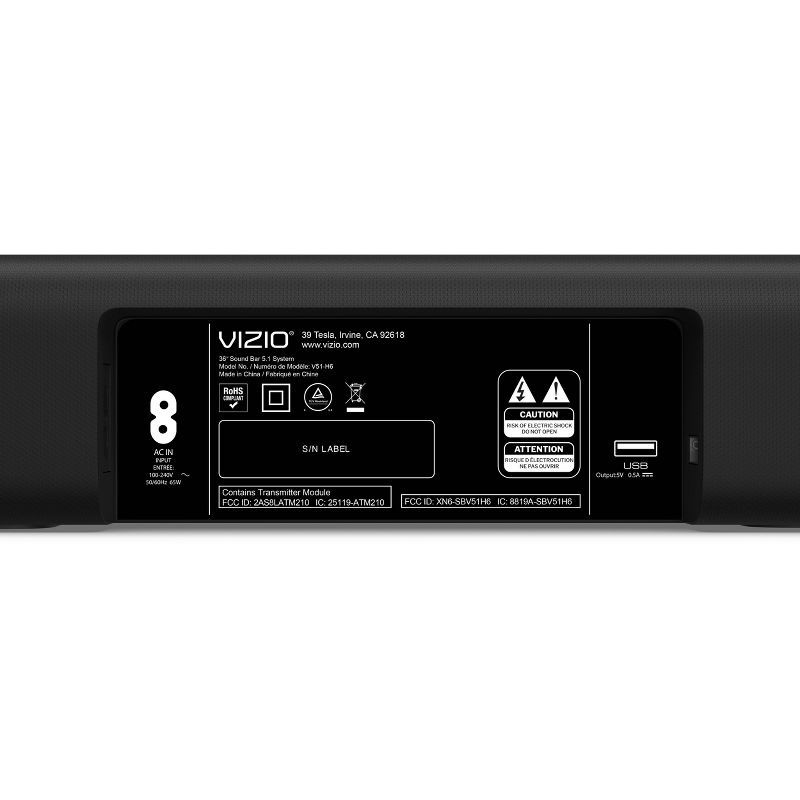 slide 7 of 14, VIZIO V-Series 5.1 Home Theater Sound Bar with Dolby Audio, Bluetooth - V51-H6, 1 ct