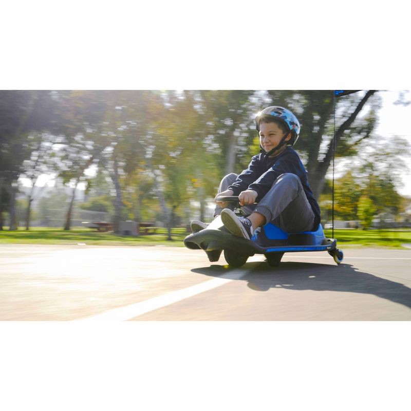 slide 5 of 9, Razor 12V Crazy Cart Shift Electric Drifting Go Kart - Blue/Black, 1 ct