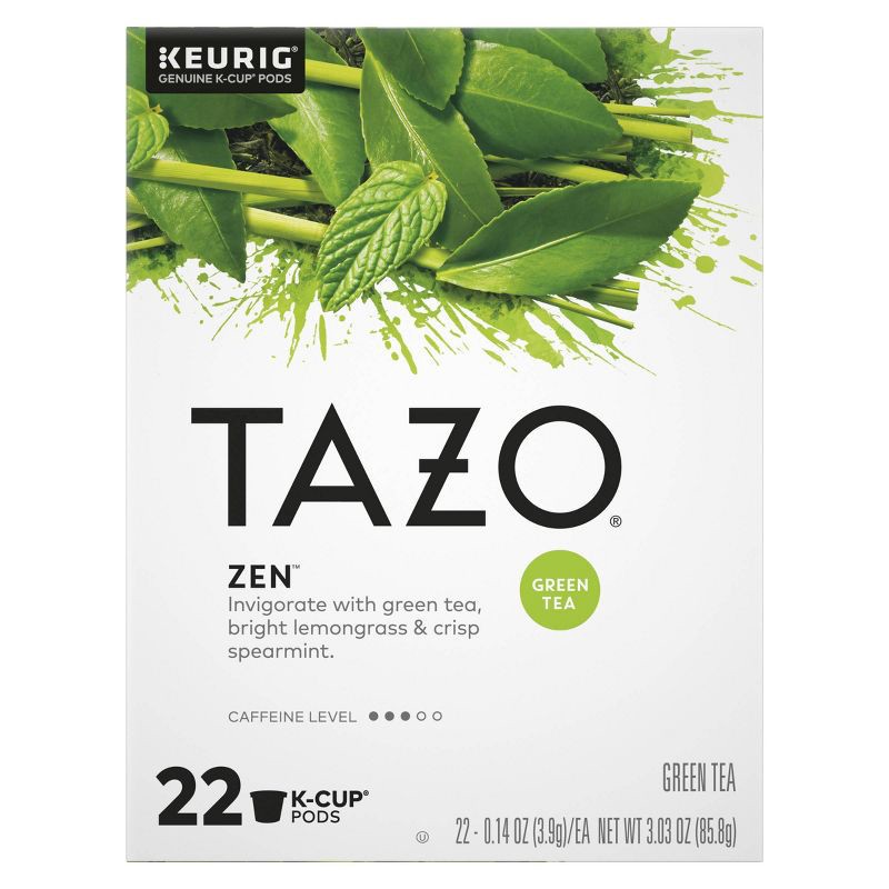 slide 4 of 5, TAZO Zen Green Tea Caffeinated Keurig K-Cup Pods - 22ct, 22 ct