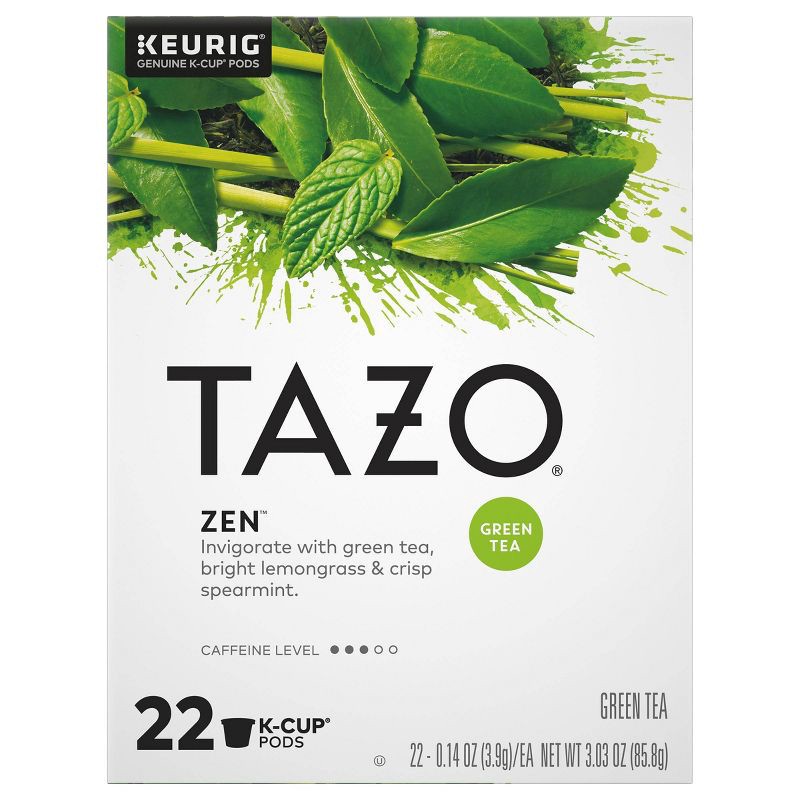 slide 1 of 5, TAZO Zen Green Tea Caffeinated Keurig K-Cup Pods - 22ct, 22 ct
