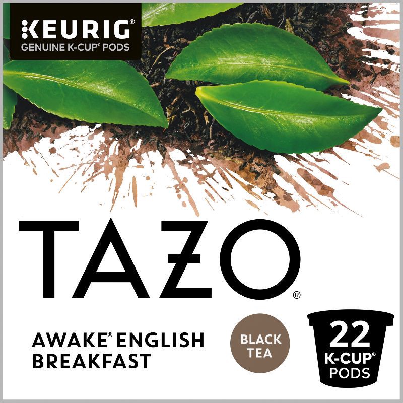 slide 7 of 7, TAZO Awake Black Tea Caffeinated Keurig K-Cup Pods - 22ct, 22 ct