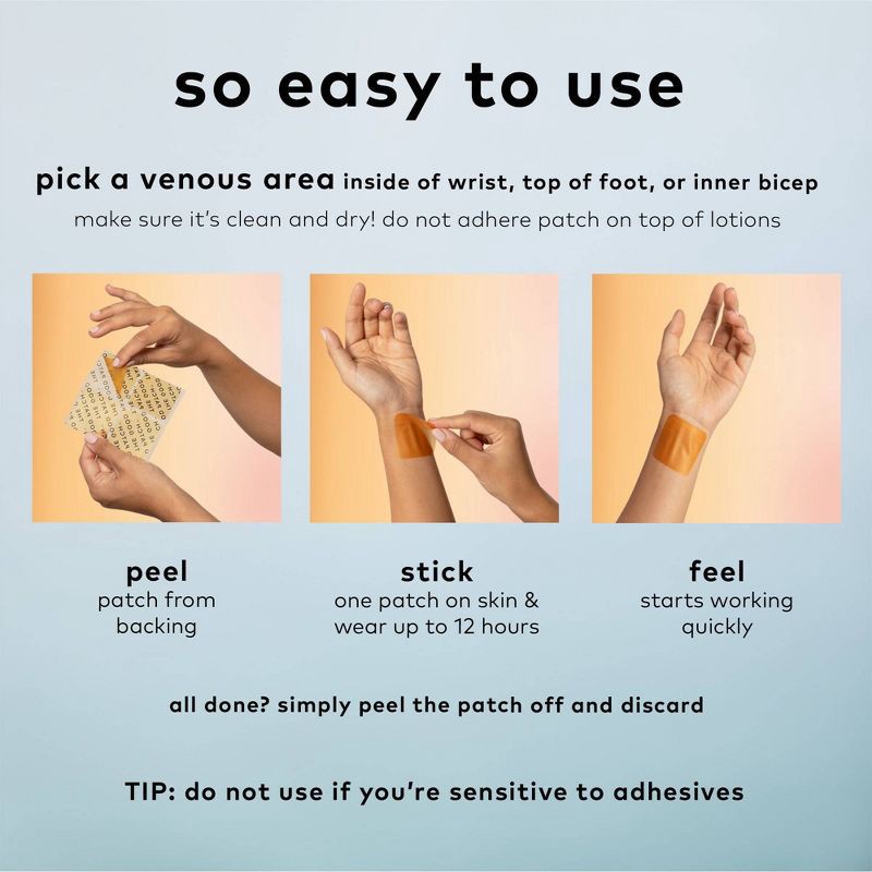 slide 6 of 10, The Good Patch B12 Awake Plant-Based Vegan Wellness Patch - 4ct, 4 ct