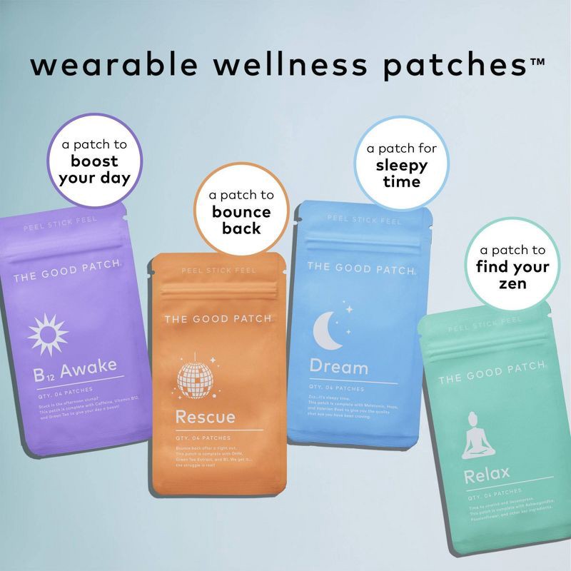 slide 8 of 10, The Good Patch B12 Awake Plant-Based Vegan Wellness Patch - 4ct, 4 ct
