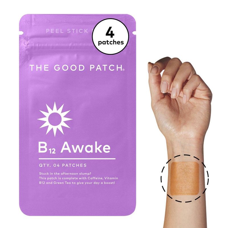 slide 9 of 10, The Good Patch B12 Awake Plant-Based Vegan Wellness Patch - 4ct, 4 ct