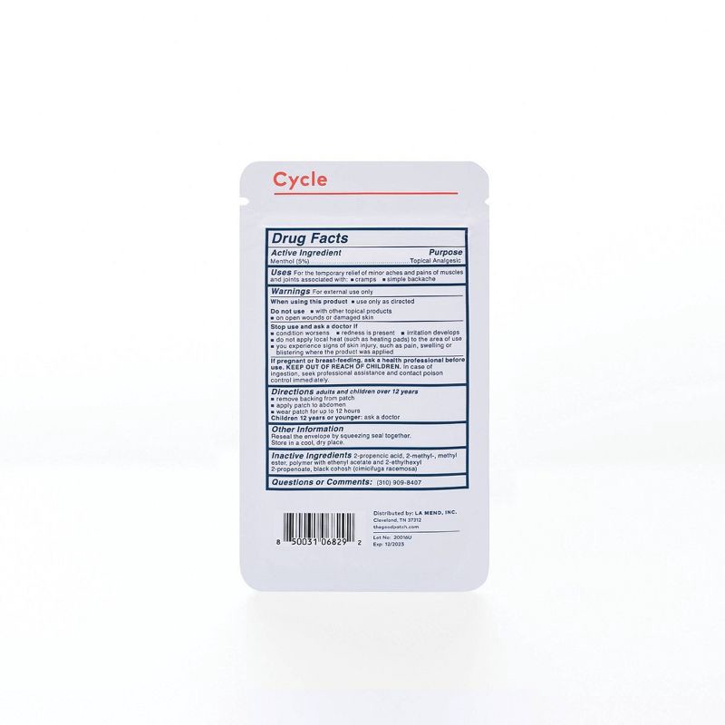 slide 2 of 3, The Good Patch Cycle Plant-Based Vegan Wellness Patch - 4ct, 4 ct