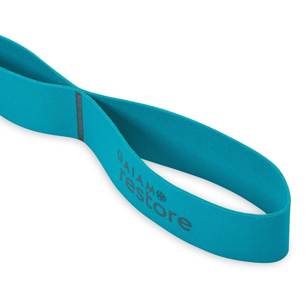 slide 2 of 3, Gaiam Restore Resistance Band Stretch Strap - Teal, 1 ct