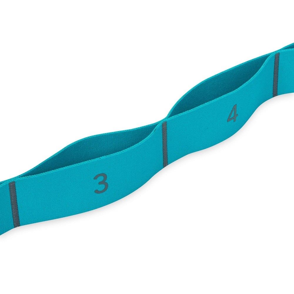 slide 3 of 3, Gaiam Restore Resistance Band Stretch Strap - Teal, 1 ct