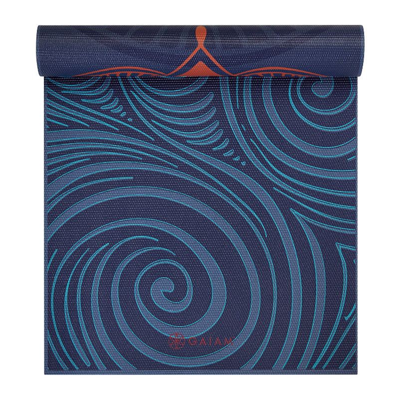 slide 4 of 6, Gaiam Reversible Yoga Mat - Teal Mandala Mantra (6mm), 1 ct