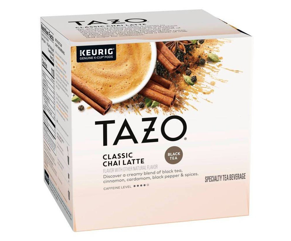 slide 3 of 3, Tazo Classic Chai Latte Black Tea Coffee Pods -, 12 ct
