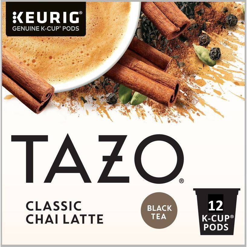 slide 1 of 3, Tazo Classic Chai Latte Black Tea Coffee Pods -, 12 ct