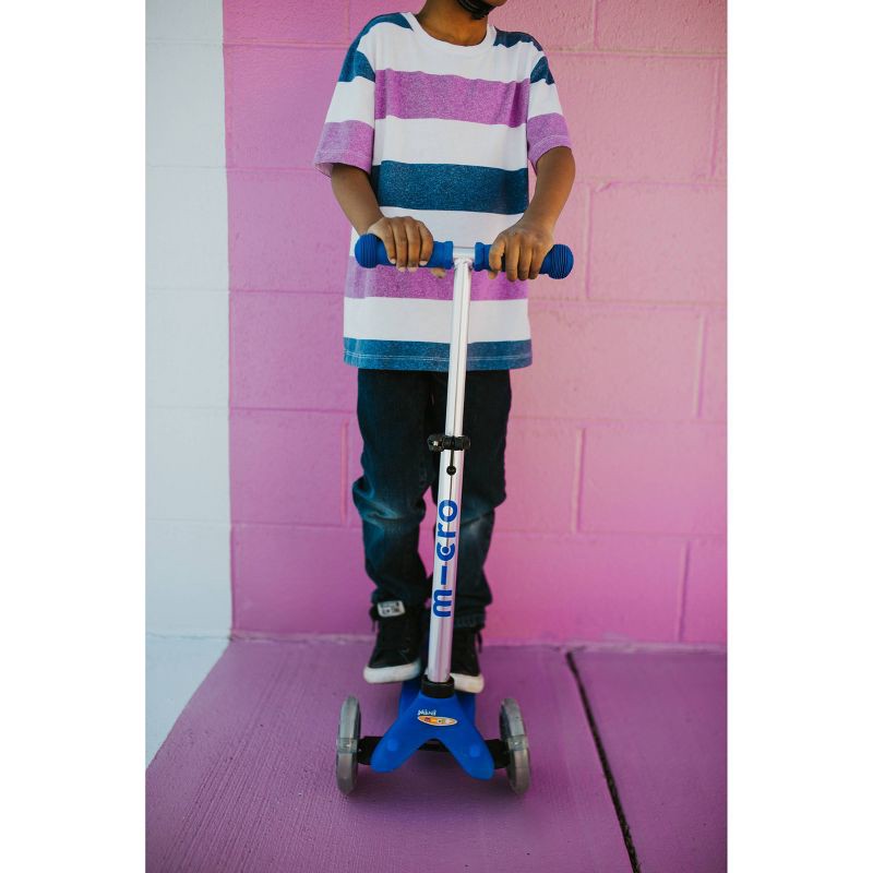 slide 3 of 4, Micro Kickboard Mini Plus Kick Kids' Scooter with LED Lights - Blue, 1 ct