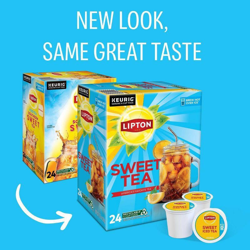 slide 2 of 6, Lipton Southern Sweet Iced Tea Caffeinated Keurig K-Cup Pods - 24ct, 24 ct