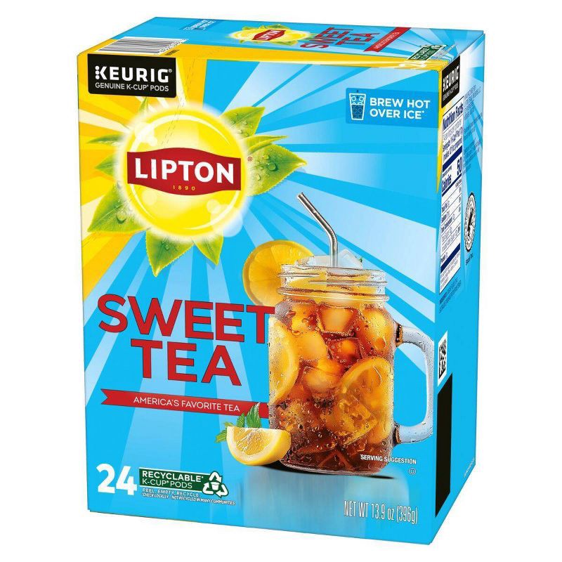 slide 5 of 6, Lipton Southern Sweet Iced Tea Caffeinated Keurig K-Cup Pods - 24ct, 24 ct