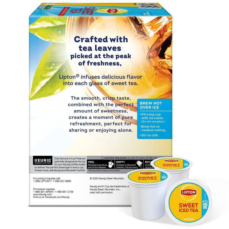 slide 6 of 6, Lipton Southern Sweet Iced Tea Caffeinated Keurig K-Cup Pods - 24ct, 24 ct