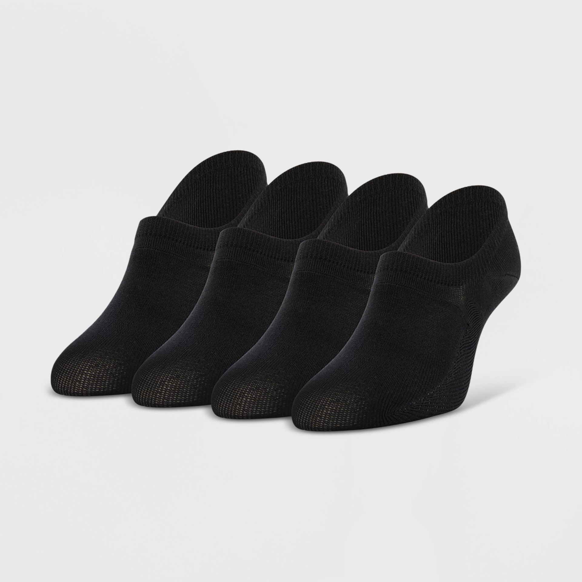 Peds Women's Nylon Sport 4pk Liner Socks - Black 5-10 4 ct | Shipt