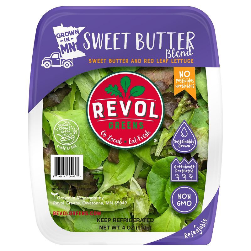 slide 1 of 3, Fresh Revol Greens Sweet Butter and Red Lettuce Blend - 4oz, 4 oz