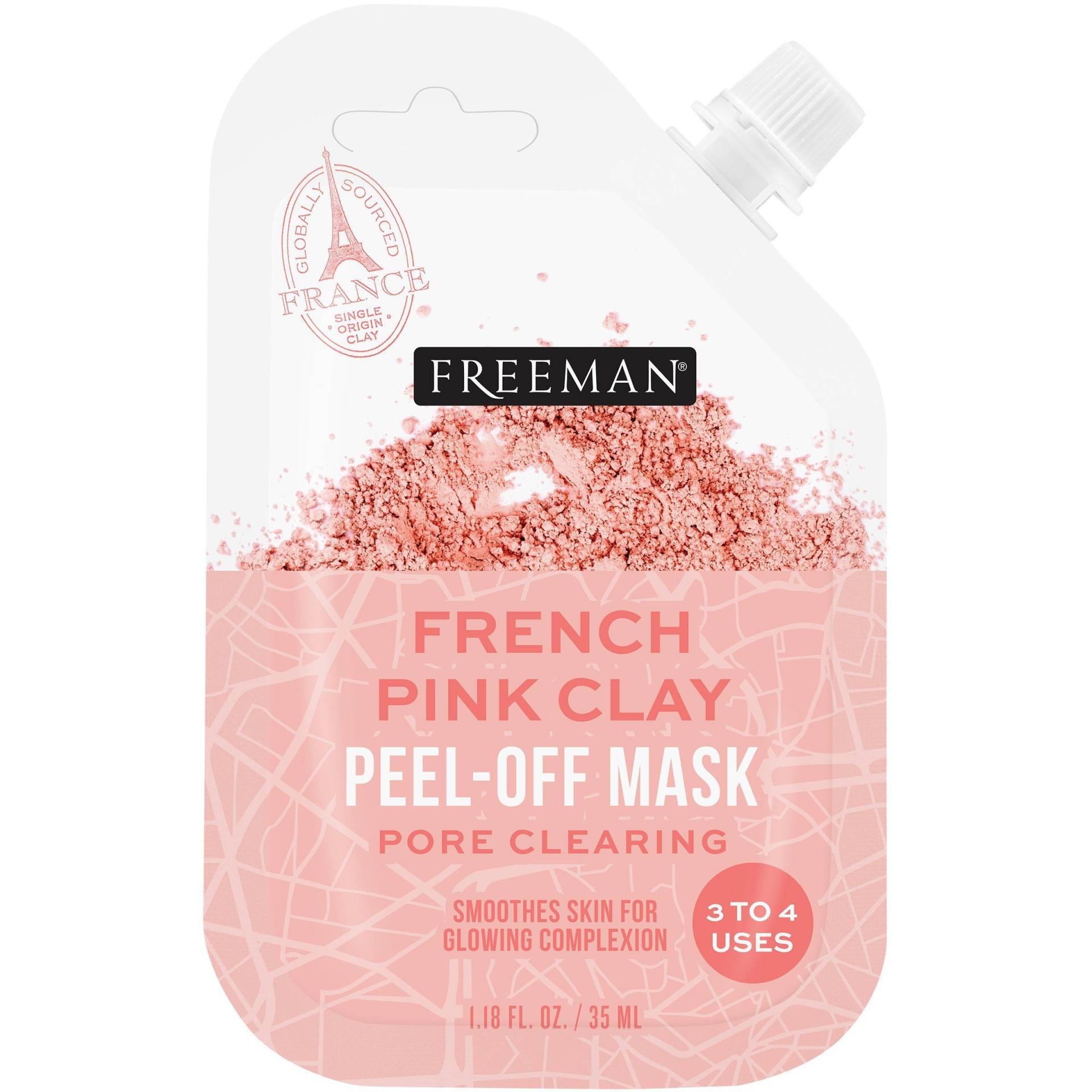 slide 1 of 6, Freeman Exotic Blend French Pink Clay Peel-Off Mask - 1.18 fl oz, 1.18 fl oz
