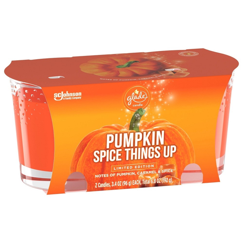 slide 4 of 4, Glade Jar Candle Pumpkin Spice Things Up, 6.8 oz, 2 ct