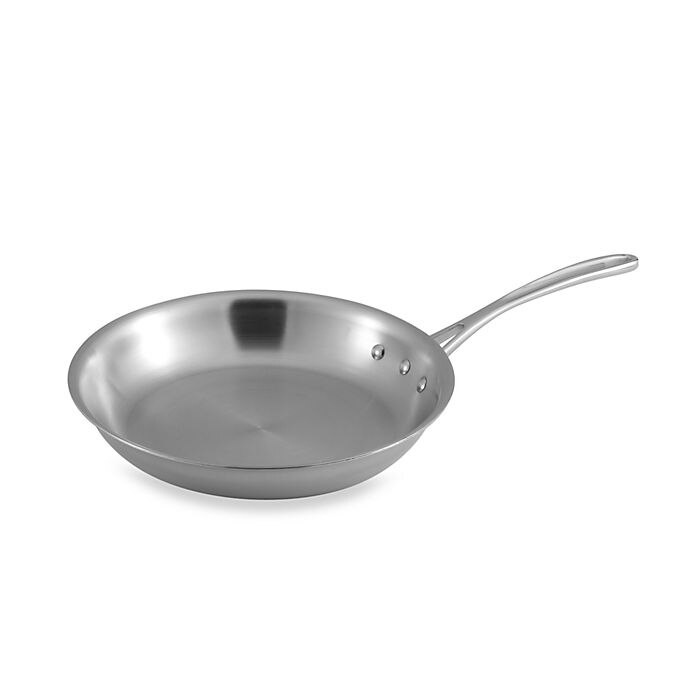 slide 1 of 1, Calphalon Tri-Ply Stainless Steel Omelette Pan, 10 in