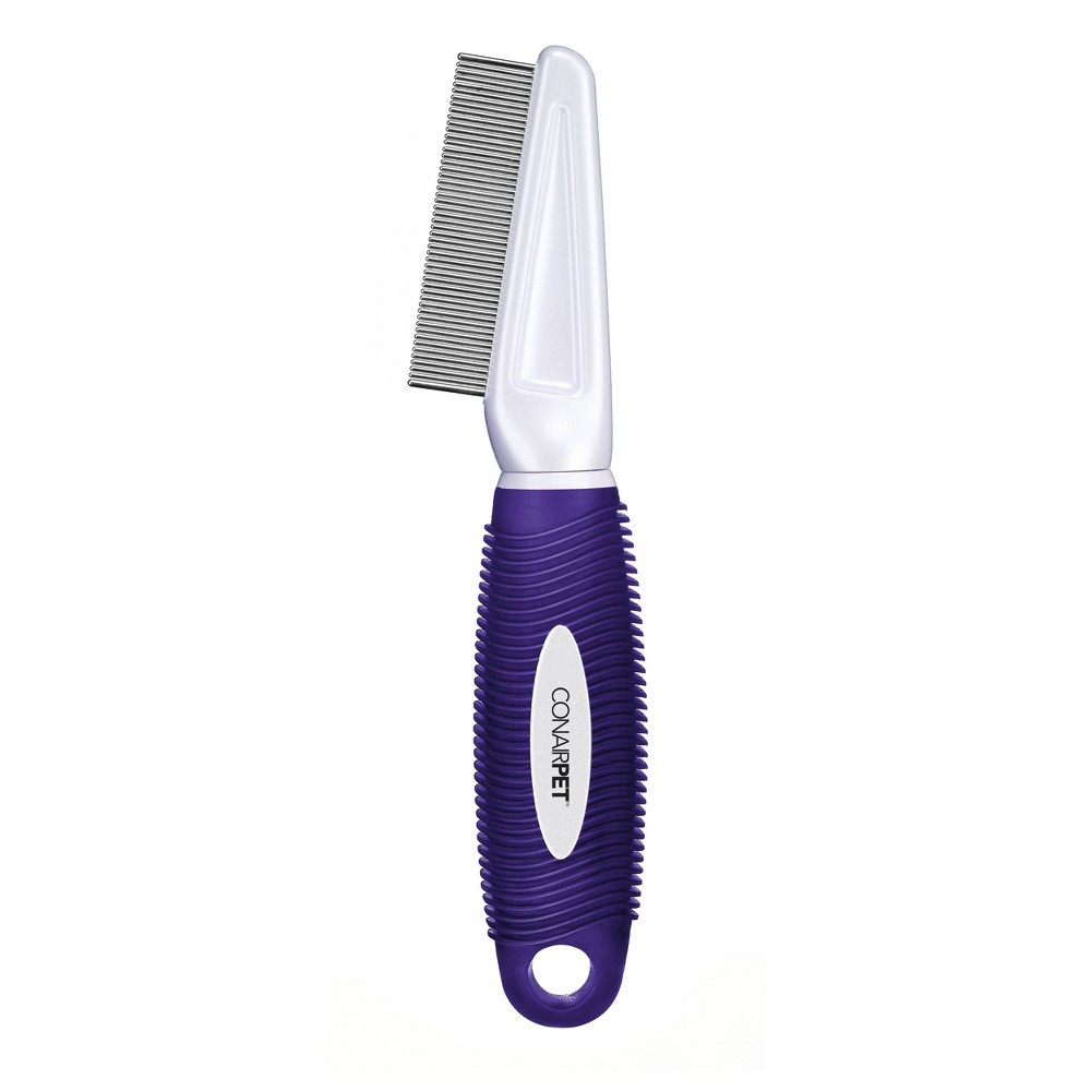 slide 2 of 4, ConairPET Flea Comb Dog Grooming Tool, 1 ct