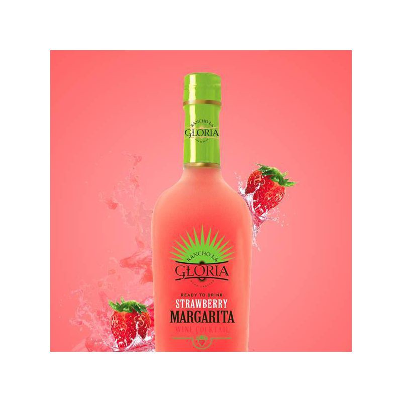 slide 2 of 5, Rancho La Gloria Strawberry Margarita Wine Cocktail - 750ml Bottle, 750 ml