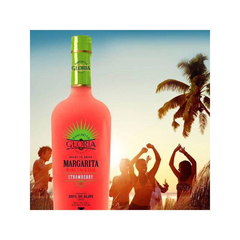 slide 4 of 5, Rancho La Gloria Strawberry Margarita Wine Cocktail - 750ml Bottle, 750 ml