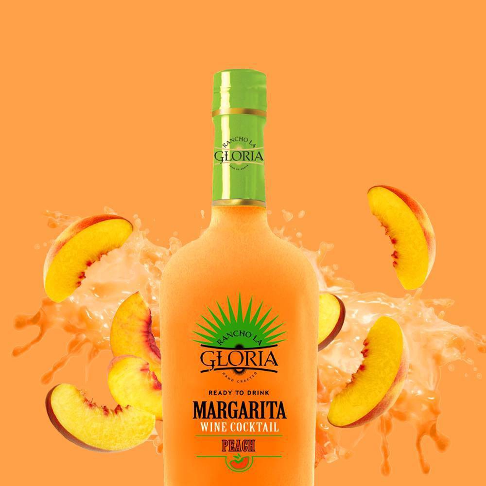 Rancho La Gloria Peach Margarita Wine Cocktail 750ml Bottle 750 ml