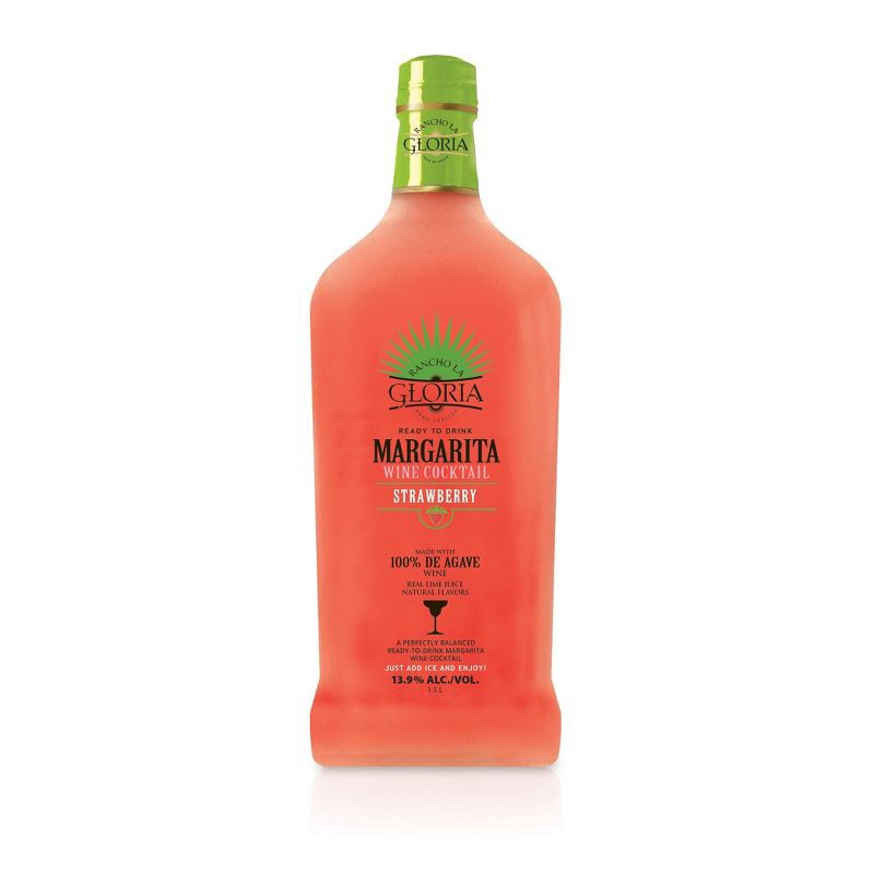 slide 1 of 3, Rancho La Gloria Strawberry Margarita Wine Cocktail - 1.5L Bottle, 1.5 liter