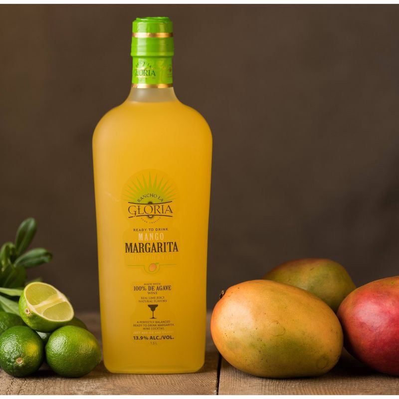 slide 5 of 5, Rancho La Gloria Mango Margarita Wine Cocktail - 1.5L Bottle, 1.5 liter