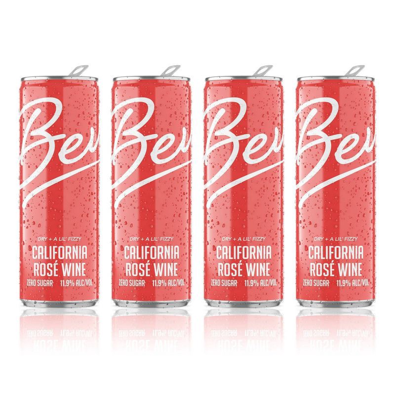 slide 2 of 6, Bev California Rosé Wine - 4pk/250ml Cans, 4 ct; 250 ml