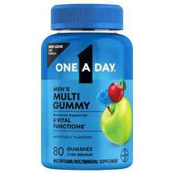 One A Day Vitacraves Men's Gummies Multivitamin/Multimineral 80 ea JAR
