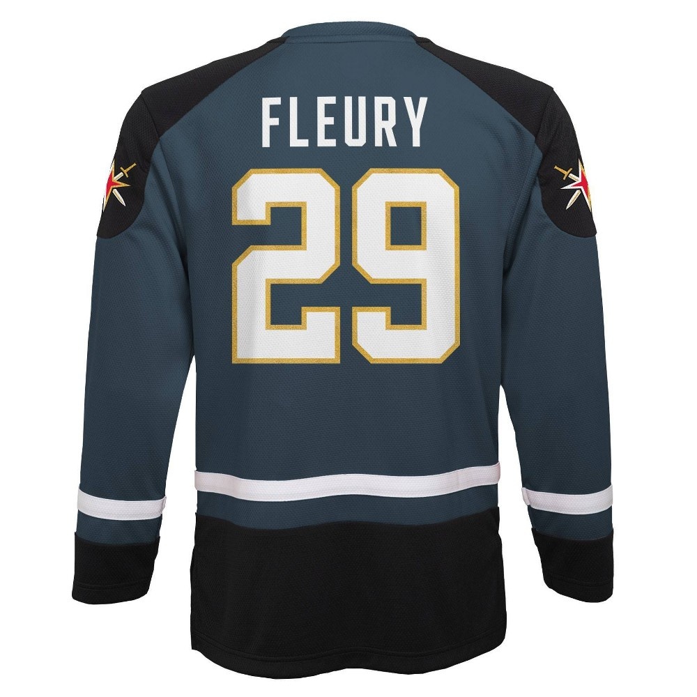 slide 3 of 3, NHL Vegas Golden Knights Marc-Andre Fleury Boys' Jersey - XL, 1 ct