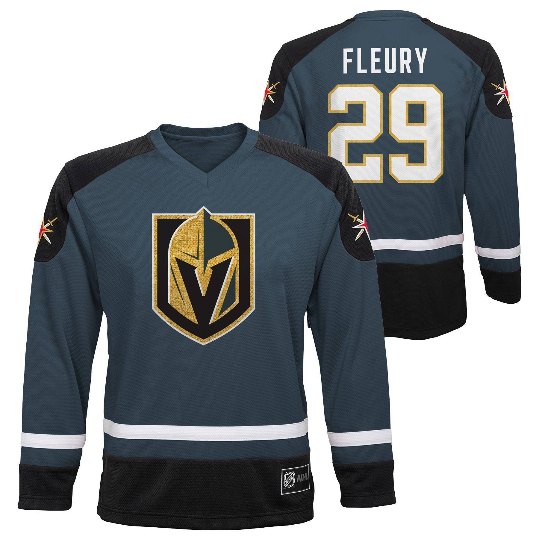 slide 1 of 3, NHL Vegas Golden Knights Marc-Andre Fleury Boys' Jersey - XL, 1 ct