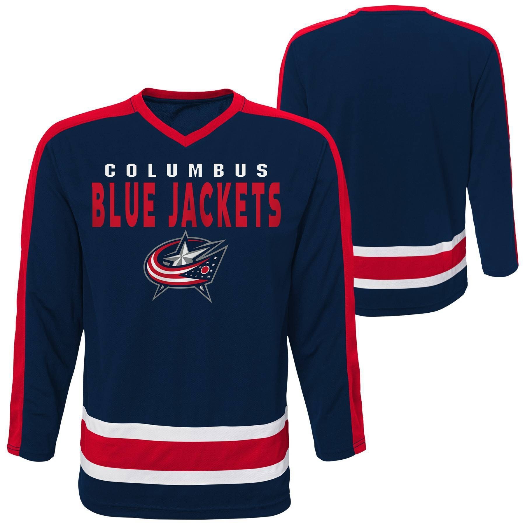 slide 1 of 3, NHL Columbus Blue Jackets Boys' Jersey - XL, 1 ct