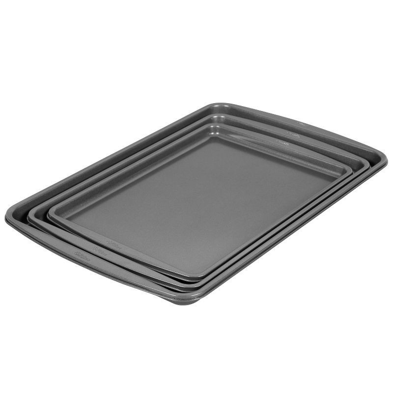 slide 4 of 7, Wilton Ultra Bake Pro 3pc Cookie Sheet Set, 3 ct