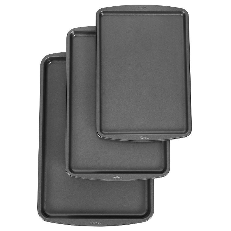 slide 5 of 7, Wilton Ultra Bake Pro 3pc Cookie Sheet Set, 3 ct