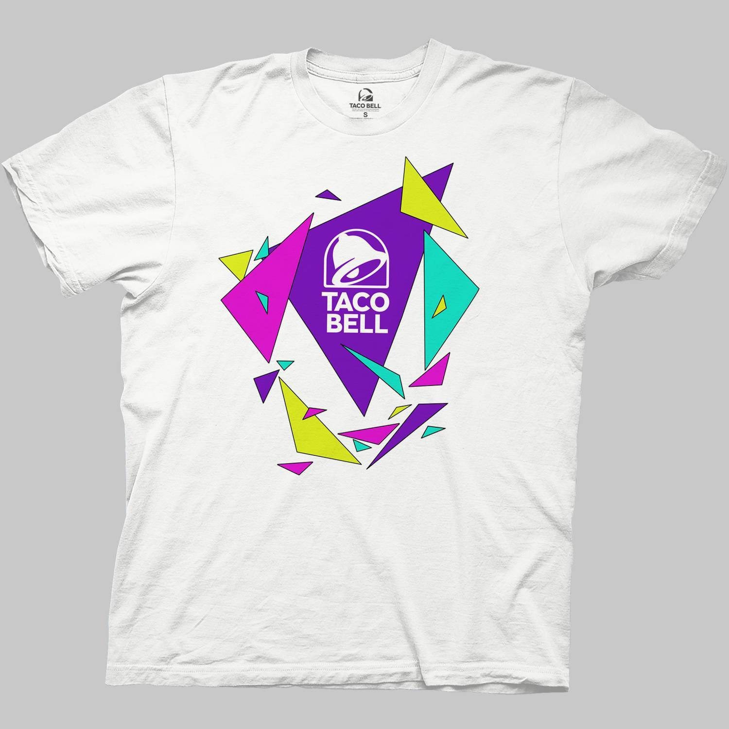 slide 1 of 3, Men's Taco Bell Short Sleeve Graphic Crewneck T-Shirt - White S, 1 ct