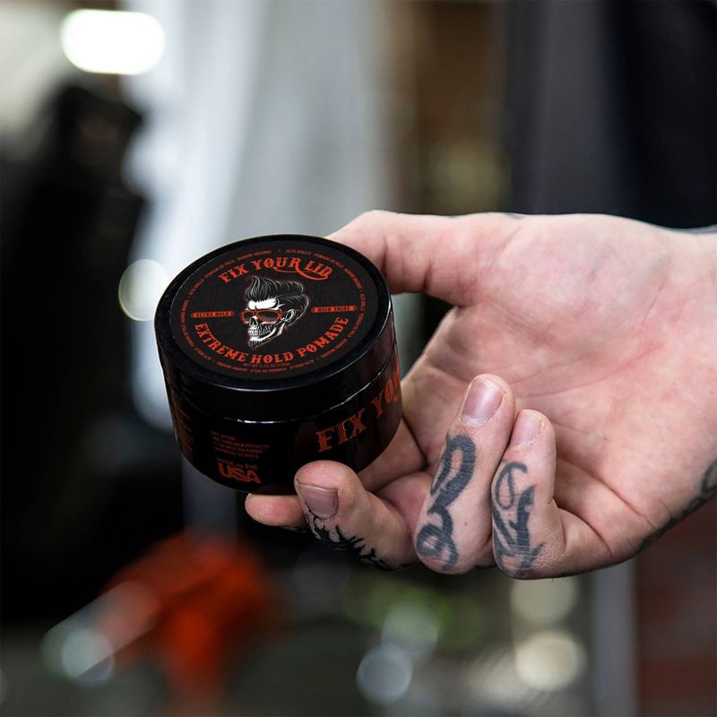slide 6 of 7, Fix Your Lid Extreme Hold Pomade 3.75oz, 3.75 oz