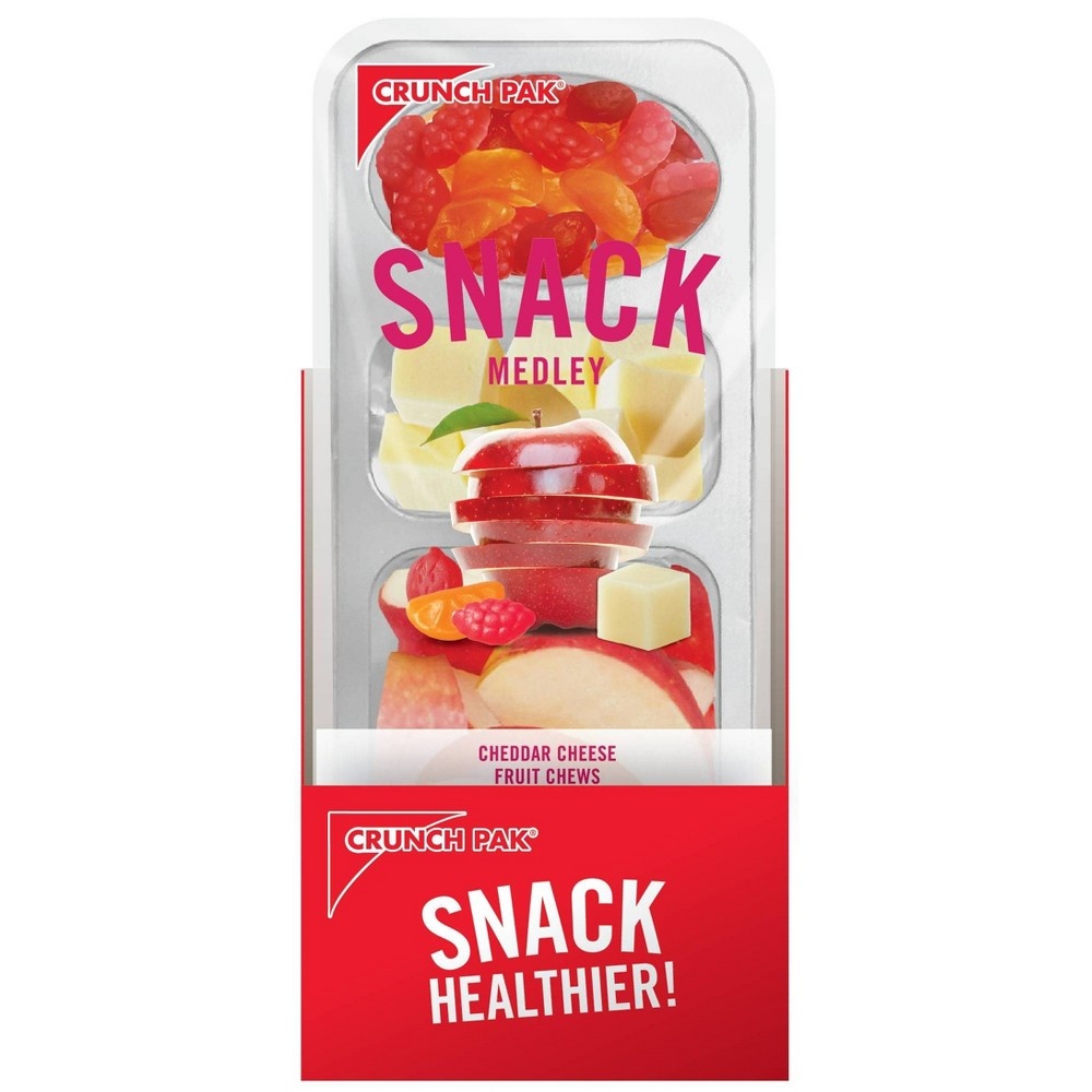 slide 2 of 2, Crunch Pak Snack Medley: Apples, Fruit Chews, & White Cheddar, 3 oz