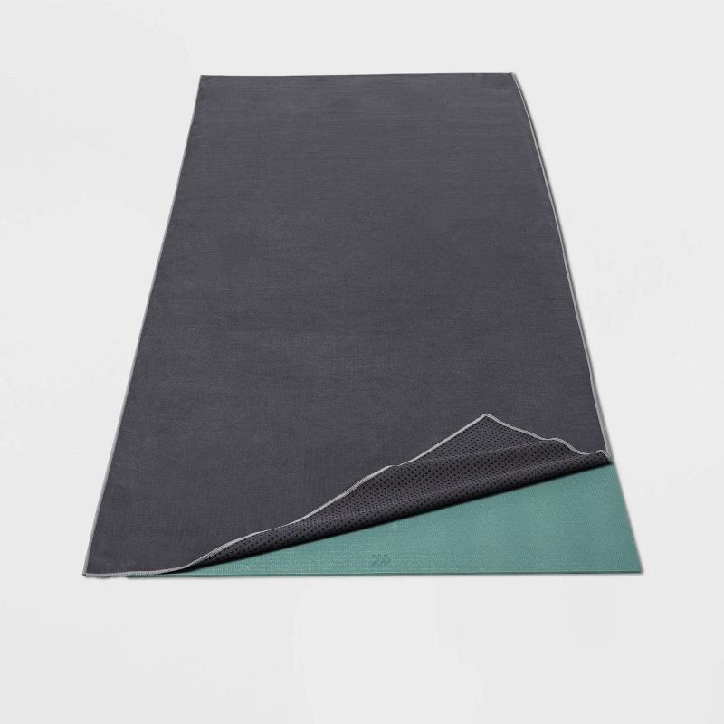 slide 2 of 3, Yoga Mat Towel Gray- All In Motion™, 1 ct